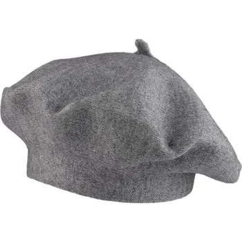 Pokrývka hlavy Dámský pletený baret, velké, 6 šedá