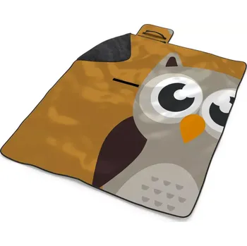 deka Sablio Plážová deka Kreslená sova: 200x140 cm