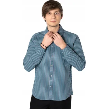 Pánská košile Pánská bavlněná košile s dlouhým rukávem 6506-6 r XL
