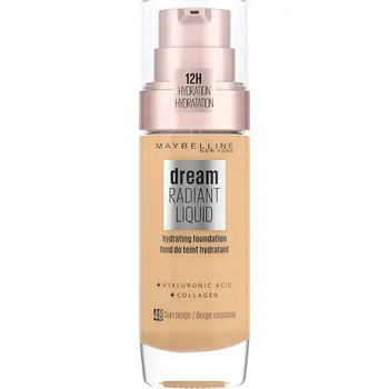Make-up Maybelline Dream Radiant 48 Sun Beige Dlouhotrvající Podkladová Báze S Kyselinou Hyaluronovou