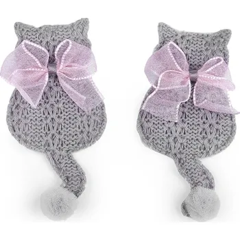 Nášivka Aplikace / nášivka kočka, malé, 2 šedá