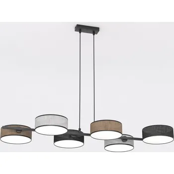 Emibig DRUMZ 6 MIX1 Závěsné/stropní svítidlo Černá. Hnědá. Šedá E14 10W M