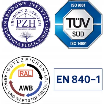 Popelnice Plastová popelnice, kontejner, nádoba 120l hnědá