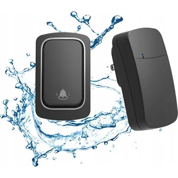 Domovní zvonek BEZDRÁTOVÝ ZVONEK KE DVEŘÍM BRÁNY VRÁTKŮ VODĚODOLNÝ IP65 BEZBATERIOVÝ