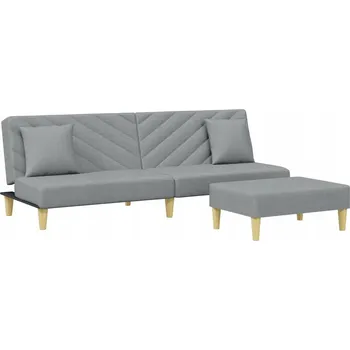 Pohovka Rozkládací pohovka pro 2 osoby se sedákem, světle šedá