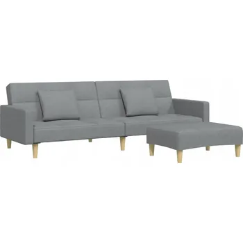 Pohovka Pohovka VidaXL 84,5 x 220 cm 100% polyester šedá