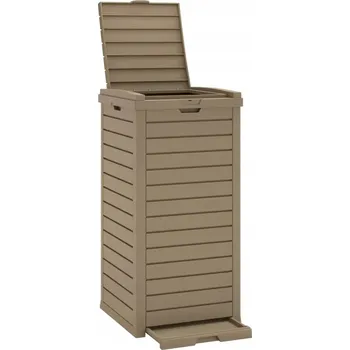 Odpadkový koš Venkovní odpadkový koš, světle hnědý, 41x41x86