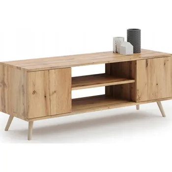 Televizní stolek TV stolek FOCUS Skříňka RTV Komoda v skandinávském stylu 155 cm dub craft