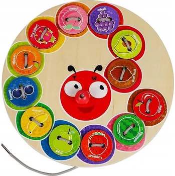 Dřevěná hračka DŘEVĚNÁ MOTOROVÁ DREWNIANA HRAČKA PRO DĚTI OD 2 LET, MOTOROVÁ HRAČKA