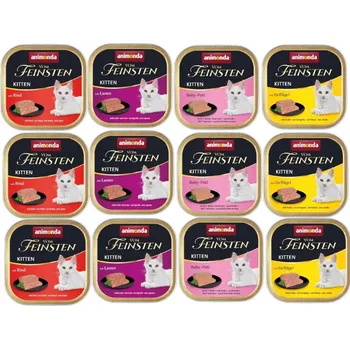 Krmivo pro kočku Animonda Vom Feinsten Kitten 12x100g Vlhké Krmivo pro koťata Mix Chutí