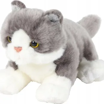 plyšák Šedá Kočka 30 cm PLYŠÁK Pro Holčičky Dětská PLYŠOVÝ MAZLÍČEK PŘÍTULNÍČEK Kočka Plyšová Hračka