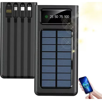 Powerbanka SOLÁRNÍ POWERBANKA NABÍJEČKA 20000 MAH PŘENOSNÁ LED UKAZATEL NABÍJENÍ