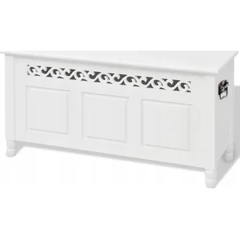 Lavice s úložným prostorem VidaXL 96 x 51 x 32 cm, bílá