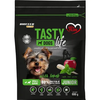 Krmivo pro psa TASTY DOGS LIFE JUNIOR Suché krmivo pro štěňata mini a malých plemen, jehněčí, 600g