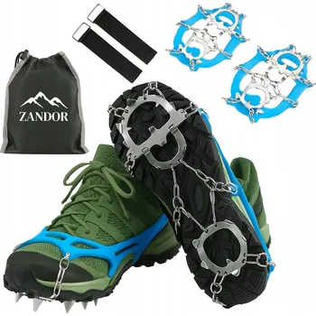 nesmeky PEVNÉ NESMEKY NÁVLEKY NA BOTY HROTY ŘETĚZY SVĚTLE MODRÁ VELIKOST 36-40 M PREMIUM