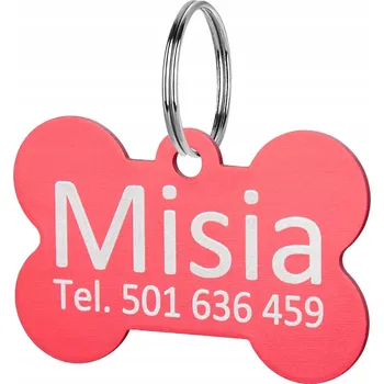 Obraz Adresář, identifikační štítek, lokátor ve tvaru kosti HUGGY DOGGY zlatý