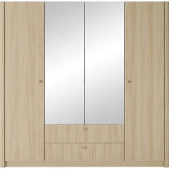 Šatní skříň VIKI d | šatní skříň 213 4D2S | se zrcadlem | 213 cm | dub barista