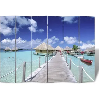 Paraván Skládací Paraván Pokojový motiv na pláži 240 x 170 cm