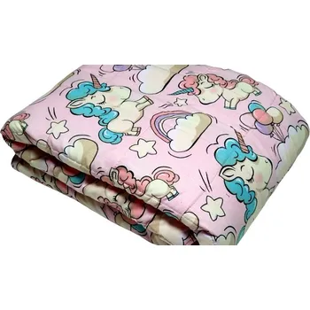 přikrývka Senzorická zátěžová deka pro děti 100x150 3kg - Jednorožci