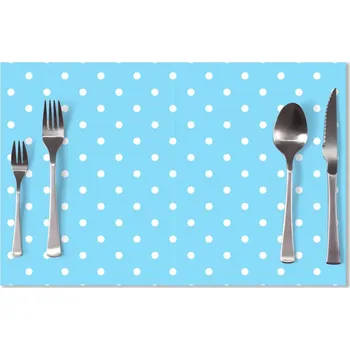 prostírání Sablio Prostírání Bílé tečky na modré: 40x30cm