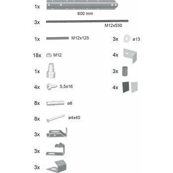 RAVAK Panelkit Ravak Rosa sada univerzální, B23000100N B23000100N