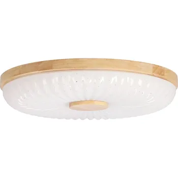 Dřevěné LED stropní svítidlo TART - 24W, 4000K (denní bílá), 38cm, hnědé / bílé