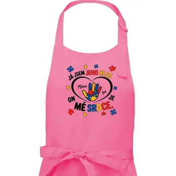 Kuchyňská zástěra Jsem jeho hlas - Ruka v srdci - Dámská zástěra na vaření - Univerzální velikost ( Růžová )