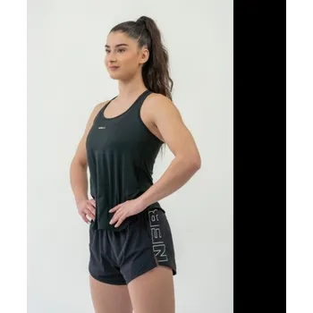 Dámské tričko Nebbia FIT Activewear tílko Airy” s reflexním logem 439 XS - černá + DÁREK