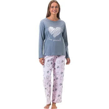 Dámské pyžamo Kvalitní dámské pyžamo z bavlny My Heart 2801 XXL vícebarevná