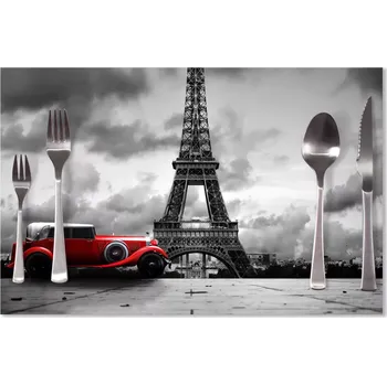 prostírání Sablio Prostírání Eiffelova věž a červené auto: 40x30cm