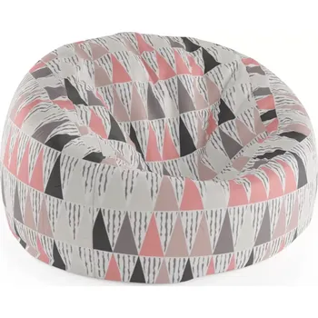 Sedací pytel Sablio Sedací vak Cocoon Tříbarevné jehlany - 75 x 45 x 35 cm