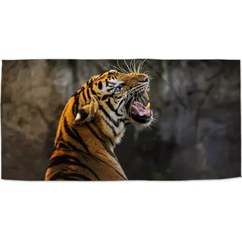 Osuška Sablio Ručník Řvoucí tygr - 50x100 cm