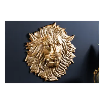 Truhla Nástěnná dekorace WILDLIFE LION 35 CM zlatá