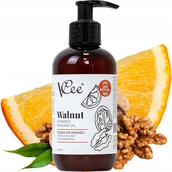 Masážní přípravek VCEE MASÁŽNÍ OLEJ OŘECH VLAŠSKÝ & POMERANČ 200 ML