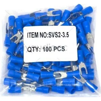 Síťový kabel Vidlička kabelová 3,7mm modrá (SVS 2-3,5), balení 100ks