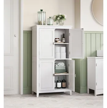 Koupelnový nábytek Úložná koupelnová skříňka 30 x 60 x 110 cm | bílá