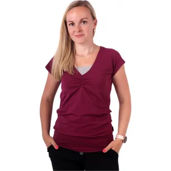 Kojící tričko Lea, krátký rukáv, cyklámen