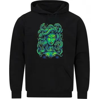 Pánská mikina Pánská mikina Medúza s Hady (Velikost: 5XL, Barva: Černá)