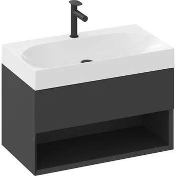 Koupelnový nábytek RAVAK Skříňka pod umyvadlo Ravak SD Lite 80, černá mat, X000001862 X000001862