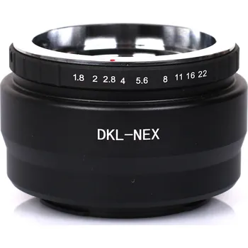 Datové redukce Adaptér / redukce z DKL na Sony E-Mount (Umožní nasadit objektivy s bajonetem Voigtländer DKL / Retina na fotoaparáty Sony E-Mount)
