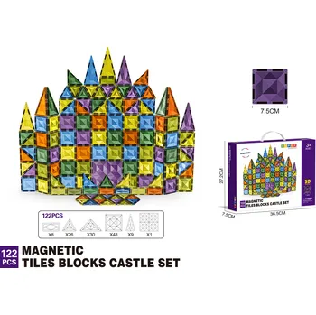 ostatní stavebnice Mamido Barevná magnetická stavebnice 122 dílů Diamond MT1470