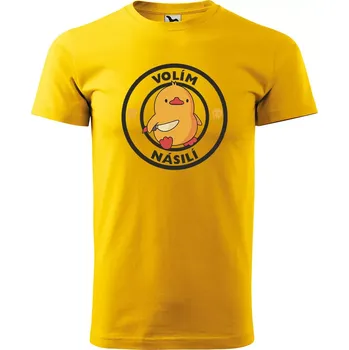 Sablio Tričko s potiskem Volím násilí - žluté 3XL