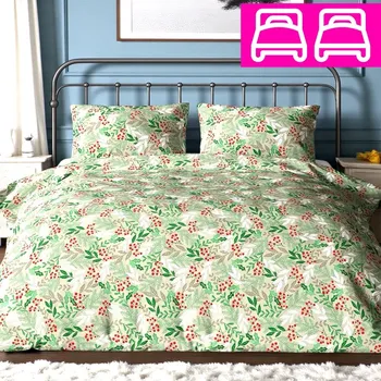 Povlečení Bavlněné povlečení BRES GREEN 4-dílna sada 140x200 cm