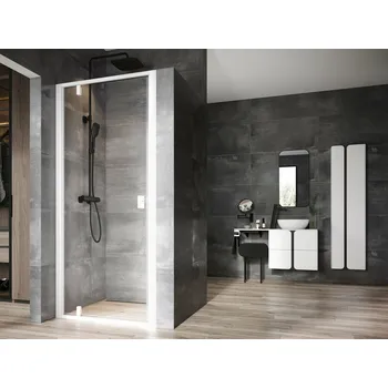 RAVAK Sprchový kout Ravak Nexty NDOP1/NPSS 80x100 rohový, bílá matná/transparent 03O40E01Z1;94OA0E00Z1
