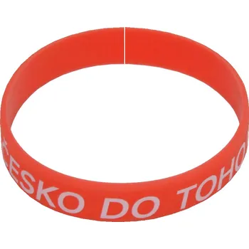 Náramek Náramek silikonový Česká republika Česko do toho - červený