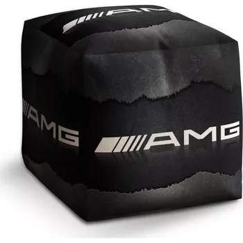 Taburet Sablio Taburet Cube AMG černá: 40x40x40 cm