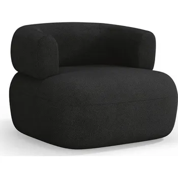 Křeslo Černé křeslo z textilie bouclé Jenny – Micadoni Home ID_1627664