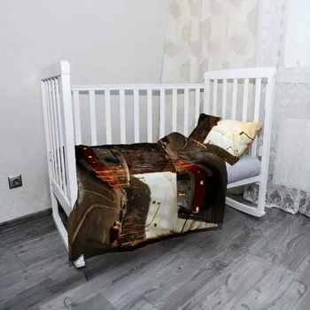 Povlečení Sablio Mikroplyšové dětské povlečení do postýlky Tramvaj v historickém městě - 120x90 / 40x60