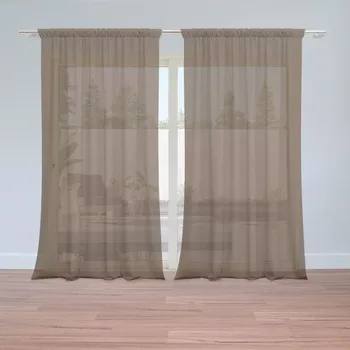 Záclona Sablio Záclony Čokoládově hnědá: 2ks 150x250cm