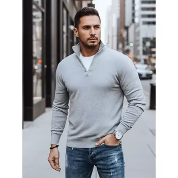 Pánský svetr Pánský svetr DSTREET WX2348 SVĚTLE ŠEDÁ XXL